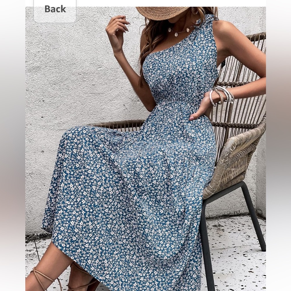 Prettygarden one shoulder floral dress Sz L